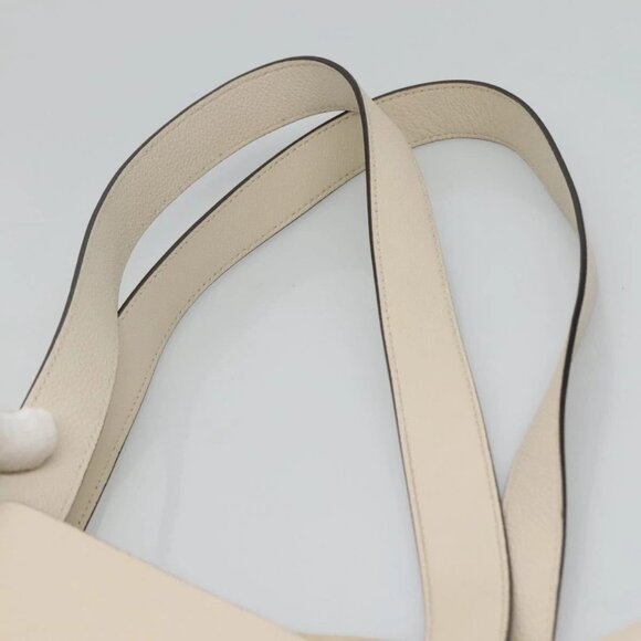 GUCCI Web Sherry Line Tote Bag Leather Ivory 572768 Auth mr1460 - Picture 9 of 16